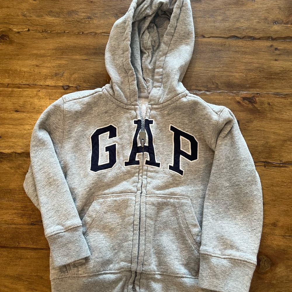 GAP Kids Light Gray Zip-Up Hoodie